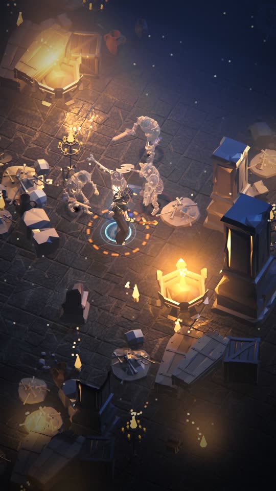 Bring a Sword: the Mage casting in a candle-lit dungeon